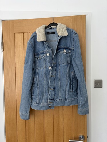 Men blue denim jacket - blue,