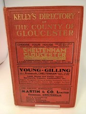 Kellys Directory Of The County Of Gloucester with Map 1927 Hardback VGC Vintage