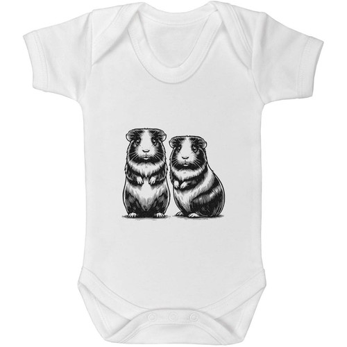 Two guinea pigs baby grow - pigs',
