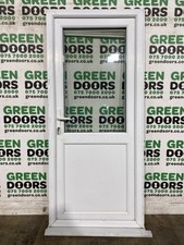 USED UPVC BACK DOOR HALF PANEL PLASTIC EXTERNAL EXTERIOR PVC INWARDS OPENING