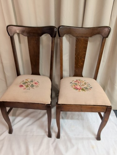 Pair antique quarter sawn - sawn, oak