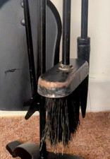 Coal Scuttle And Compendium Set 4 Piece Black Metal