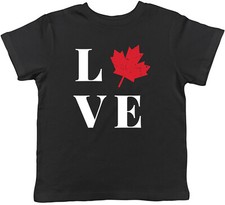 Love Canada Kids T-Shirt Maple Leaf Canadian Proud Lover Childrens Boy Girl Gift