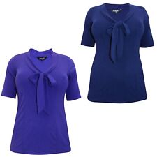 Scarlett & Jo Pussy Bow Knot Front Jersey Top. RRP: £35. 2 Colours. Sizes 10-26