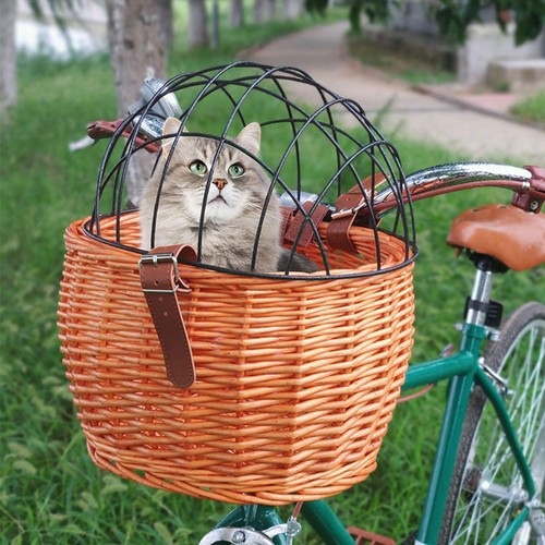 Hot wicker bike basket - hot,