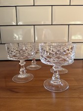 4 Vintage Cut Style Glass