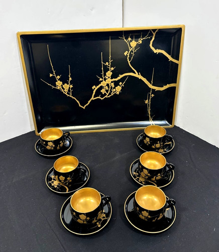 Vintage aizu lacquer ware tray - vintage,