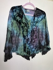 Vintage Teal Purple Devore
