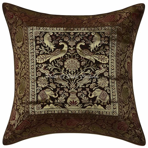 Indian elephant brocade - brocade, pillow