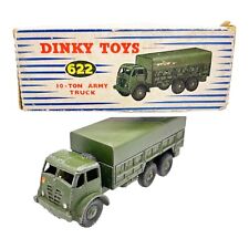 BOXED VINTAGE DINKY TOYS MODEL 622 10 - TON AMRY TRUCK WITH CANOPY