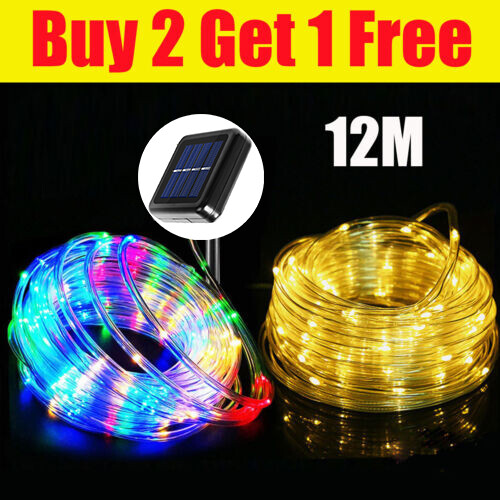 12m 100 led - solar, tube