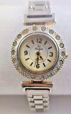 ERIC CHEVILLARD Gold Tone Diamante Quartz Bracelet Wristwatch.