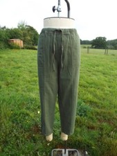 Linen & Cotton Khaki Pull On