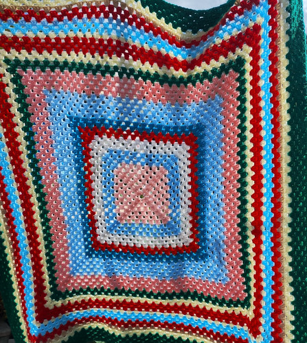 Vintage granny knit - knit, blanket