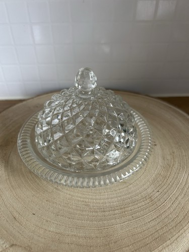 Vintage cut glass domed - domed, butter
