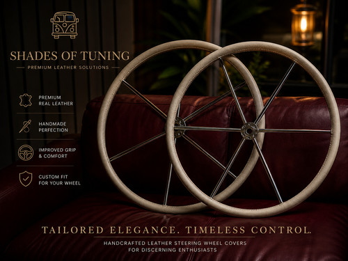 Leather steering wheel - steering,