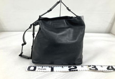Prada Shoulder Bag Leather Chain Black With Dust Bag
