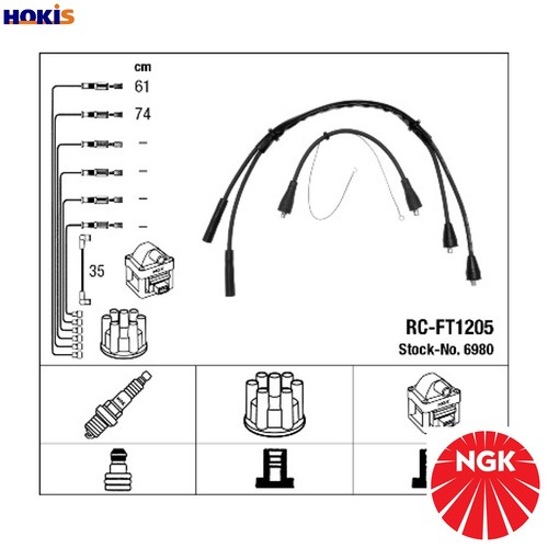 Ignition cable kit 6980 - kit,