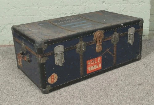 Vintage travel trunk with twin - travel,