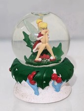 Tinker Bell Disney Small Christmas Holly Snow Globe