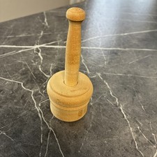 Antique 3" wood butter pat