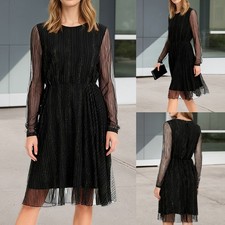 Women Mesh Glitter Mini Dress