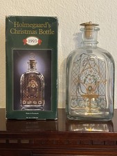 Vintage Holmegaard Glass Christmas Decanter Bottle 1993 Denmark Advent Boxed