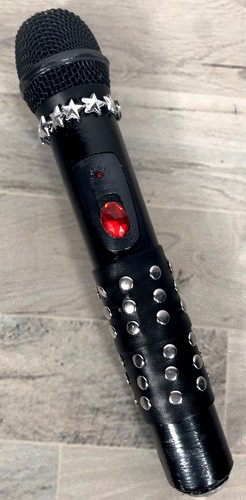 Black bling microphone - black,