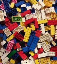 LEGO Scratched Faded Filler Bricks   50x 2x2 - 40x 2x3 - 30x 2x4  3001 3002 3003