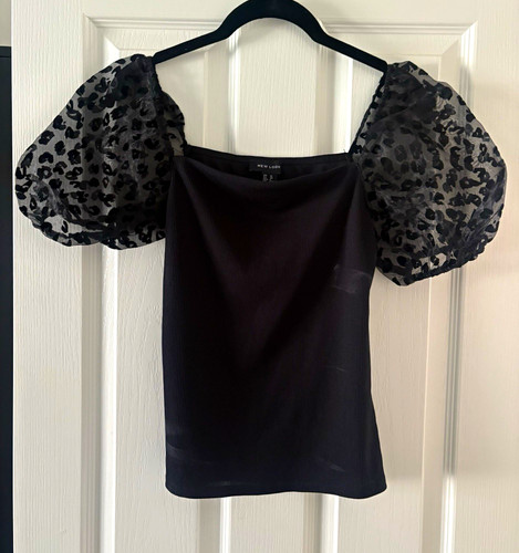 New look black ribbed - new, square