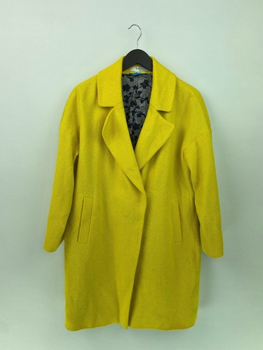 Boden yellow textured coat - yellow,