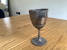 5.5 inch vintage metal decorative goblet / chalice cup. Stamped RPL
