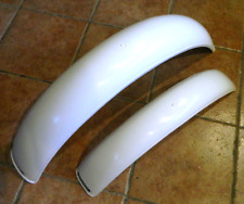 TRIALS  MUDGUARDS PAIR PLASTIC UNIVERSAL 18 /21  INCH WHITE FULL LENGTH REAR