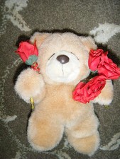 FOREVER FRIENDS BEAR PLUSH TOY ITEM NO 6126 - HOLDING ROSES
