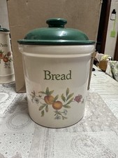 CLOVERLEAF PEACHES BREAD CROCK - crack to lid