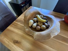 Large Wooden Fruit  Bowl With