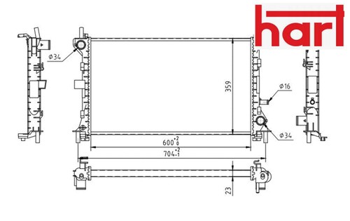Coolant radiator 606 413 - radiator,