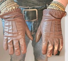 Vintage leather mens - leather, gloves