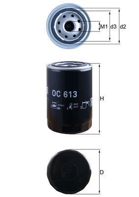 Oil filter mahle - mahle, for