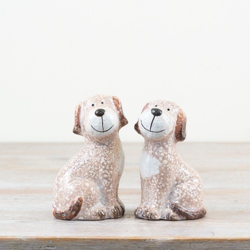 Sitting dog ornaments set - sitting,