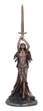 Lady of the Lake and Excalibur Bronze Figurine