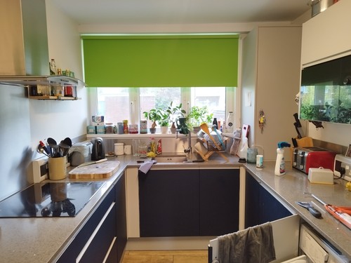 Green roller blind 180cm - green,