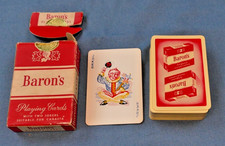 Vintage Thomas De La Rue Playing Cards- Baron's Cigarettes- Full deck 1 joker-