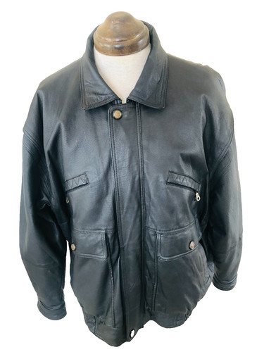 Black leather jacket - leather,
