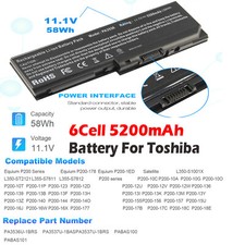 6Cell Battery For Toshiba