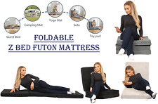 Luxury Fabric Z Bed Foldable Mattress Adult Footstool Pouffe & Sleepover Z Bed
