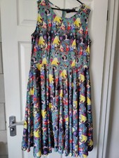 CDR Carolina Dress Room 16/18 Full Circle Dress Snow White Sugar Skull 50s