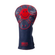 Smiley Originals Stacked Driver Headcover Navy Novelty Golf Plush Lined Cover