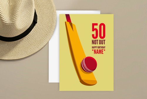 Personalised cricket 50th - personalised,