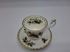 ROYAL ALBERT FLOWER OF THE MONTH DECEMBER CHRISTMAS ROSE MINIATURE CUP & SAUCER
